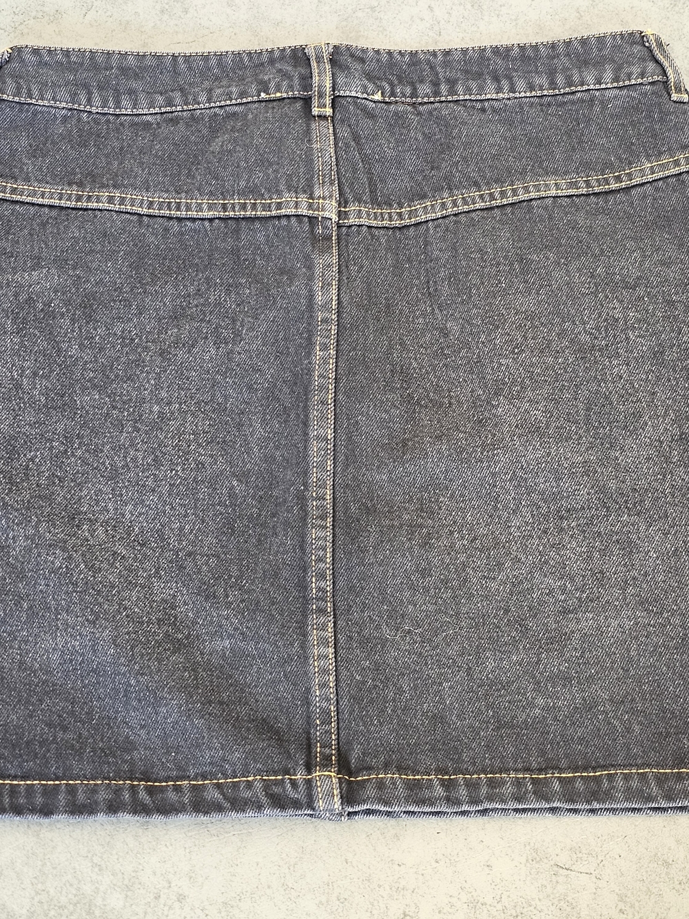 Dark Blue Denim Mini Skirt with Stud Detail Medium - Picture 3 of 3